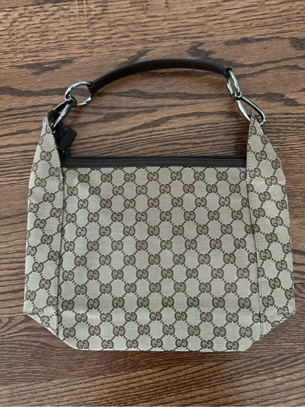 Gucci Beige/Brown GG Canvas Shoulder Bag